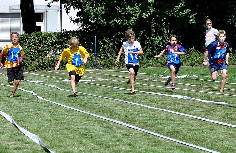 Finallauf der Knaben des Jahrgangs 2003. (Bild Maja Loder)