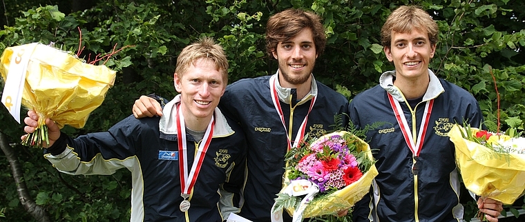 Das erfolgreiche Herren-Team mit Andi Müller, Raffael Huber und Michael Weber (von links). (Bild zvg.)