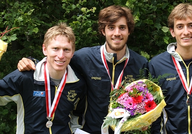 Das erfolgreiche Herren-Team mit Andi Müller, Raffael Huber und Michael Weber (von links). (Bild zvg.)