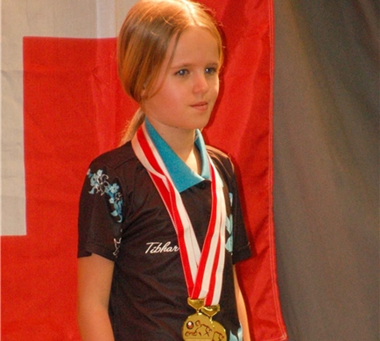 Ursina Stamm, Schweizer U11-Tischtennismeisterin. (Bild zvg.)
