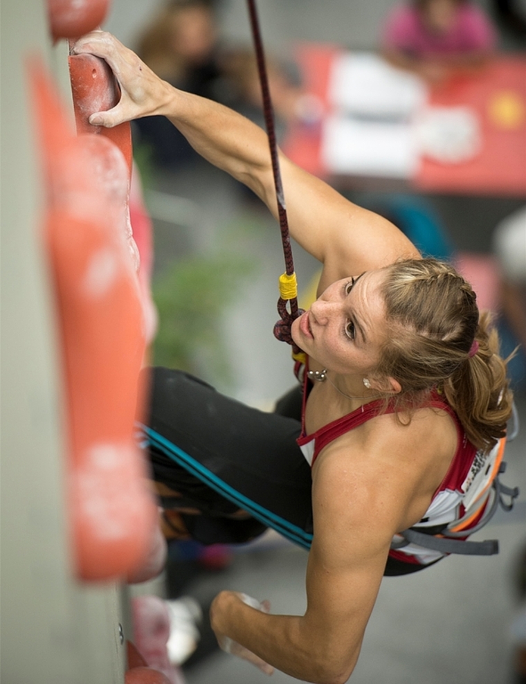 Das Ziel im Blick: Petra Klingler verteidigt ihren Speed-Titel. (Bild David Schweizer )