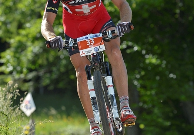 Manchmal fehlt einfach das nötige Rennglück zum Sieg - wie derzeit bei Bikemarathon-Schweizermeister Urs Huber. (Bild Martin Platter)