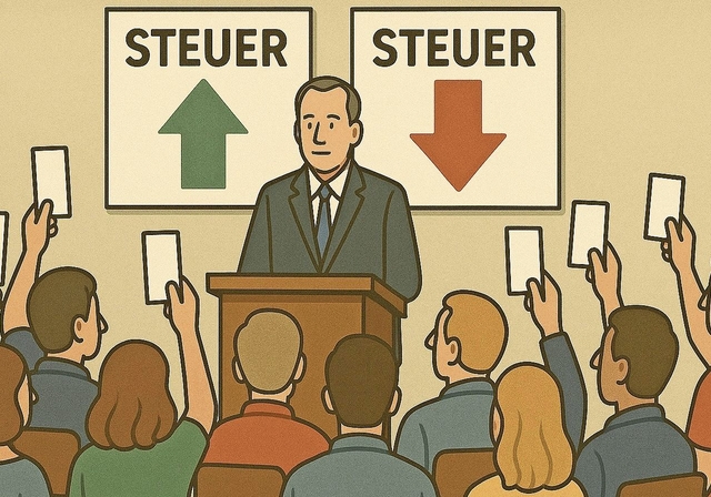 Die Steuern geben an den Gemeindeversammlungen zu reden. (Visualisierung KI-generiert)