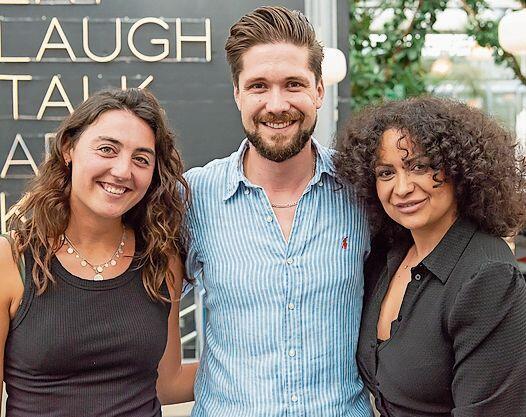 Sorgten mit anderen für einen reibungslosen Betrieb im «Aff»: Joya Strebel, Robin Bucher und Tania Micha. (Bild Daniel Vaia)