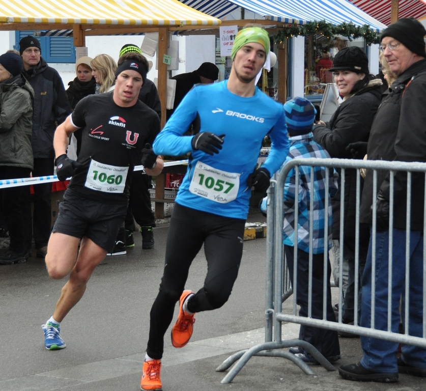 Einsames Rennen an der Spitze: Sieger Raffael Huber (r.) und Patrick Rhyner.
