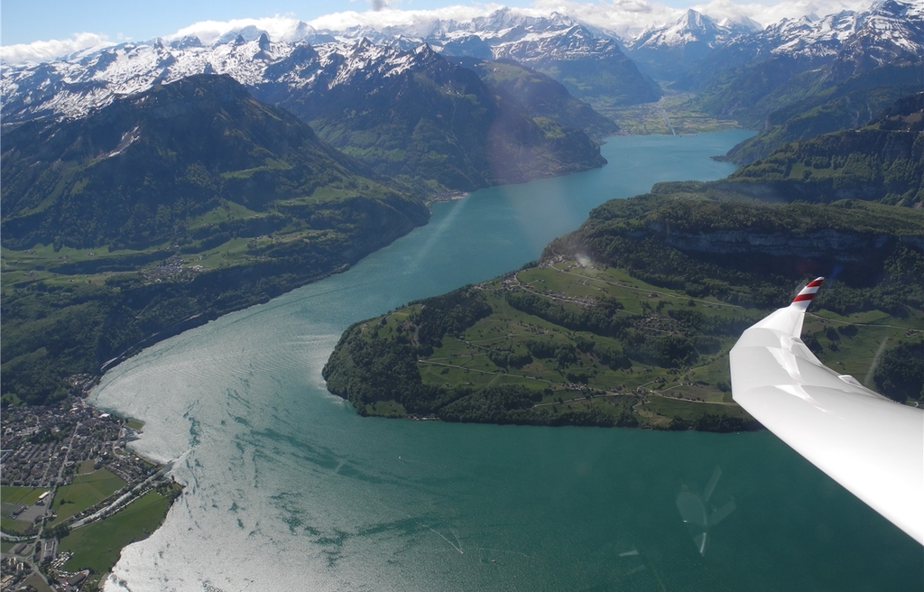 Föhneinstieg am Vierwaldstättersee.
