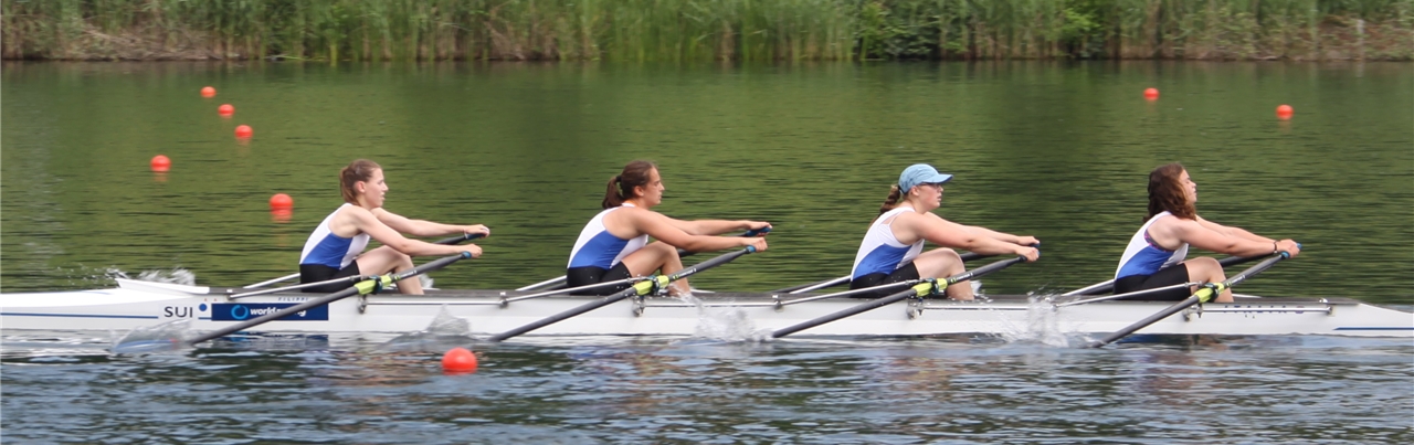 Zieleinlauf der neuen Schweizer Meisterinnen im Doppelvierer U17. Von links: Marie Louise Schubert, Anna Rigling (Hedingen), Katharina Strahl (Hedingen), Gianna Anastasia. (Bilder zvg.)Die Schweizer Meisterinnen U17 des Ruderclub Zürich. Von links: Gianna Anastasia, Katharina Strahl (Hedingen), Marie Louise Schubert, Anna Rigling (Hedingen).