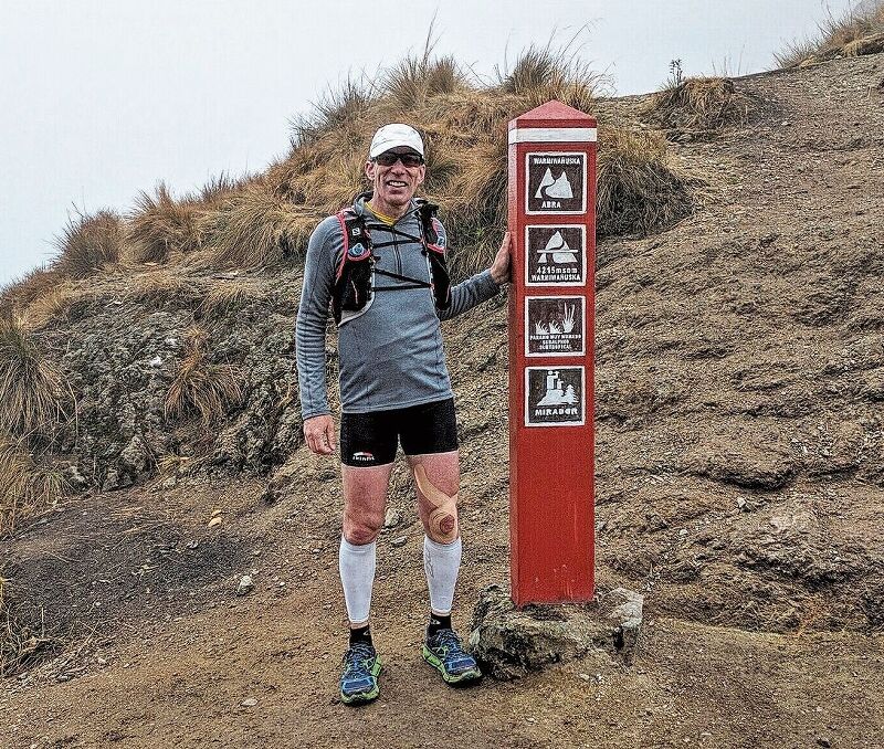 Beat Fraefel während des Inca Trail Runs in Peru, auf 4215 Metern Höhe. (Bild zvg.)
